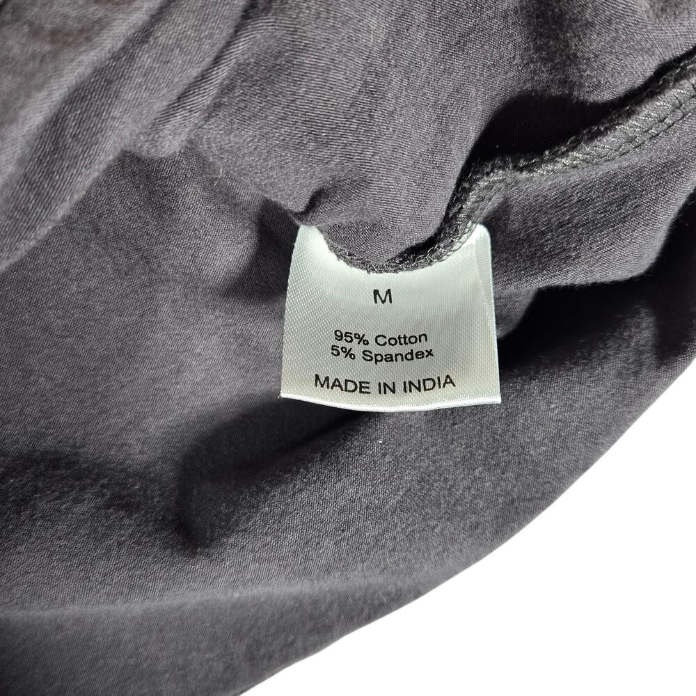 Vibe N' Cropped T-Shirt Juniors Medium Gray Live Life Loud Rock Tee Cutout - Picture 6 of 7